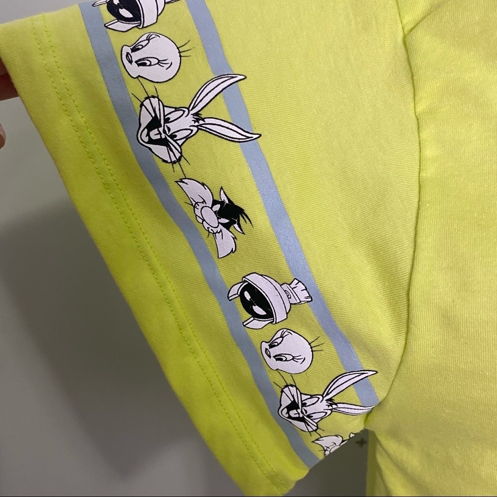 Looney Tunes Neon Cropped Graphic T-Shirt NWT Size XXL - Picture 6 of 9